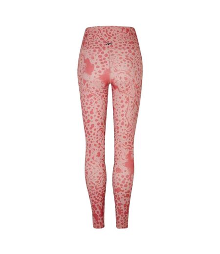 Womens/ladies Studio Lux Hr 2.0 Safari Skinny Leggings Calypso Coral Reebok