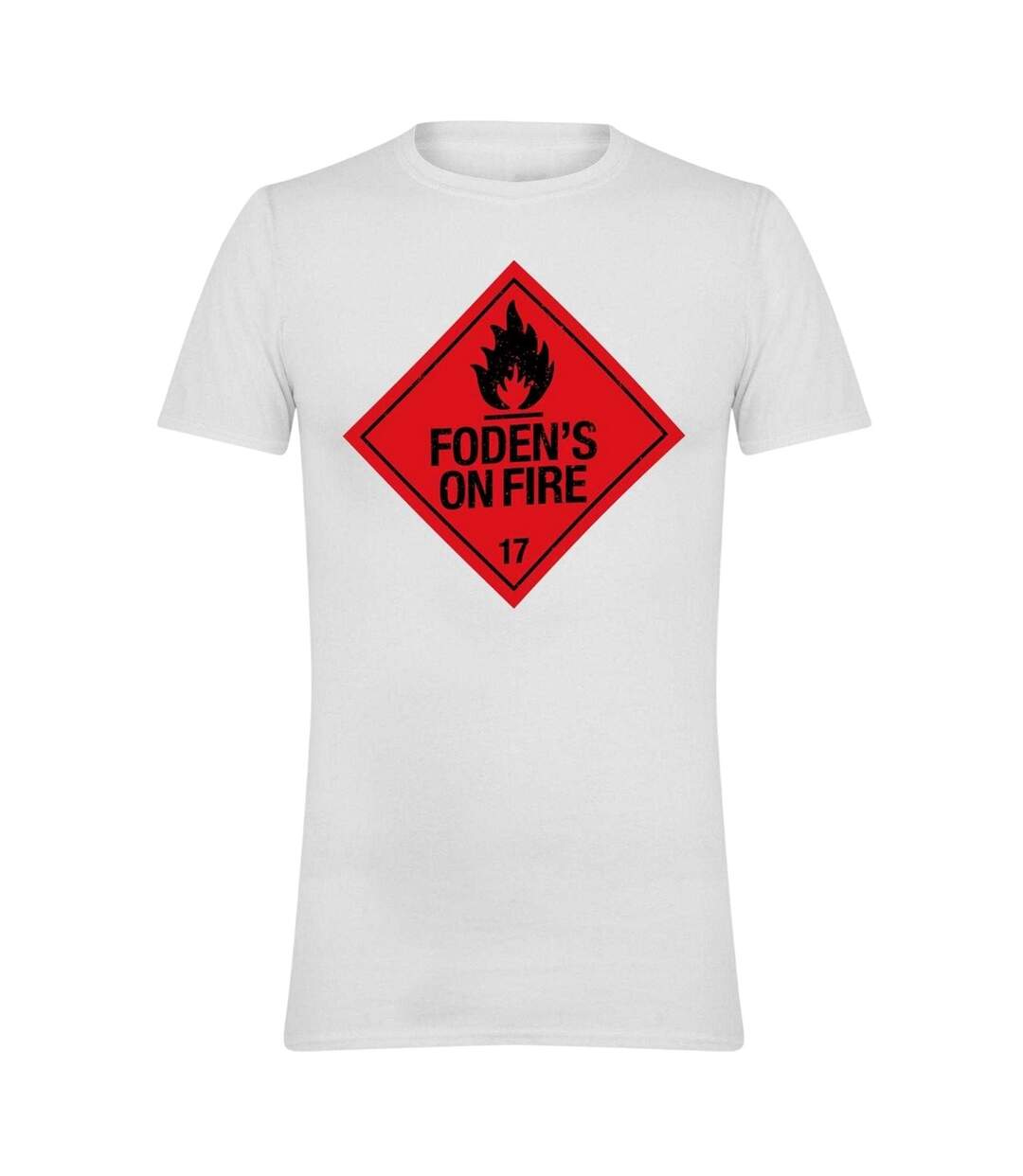 Mens Fodens On Fire T-shirt White AWD-1