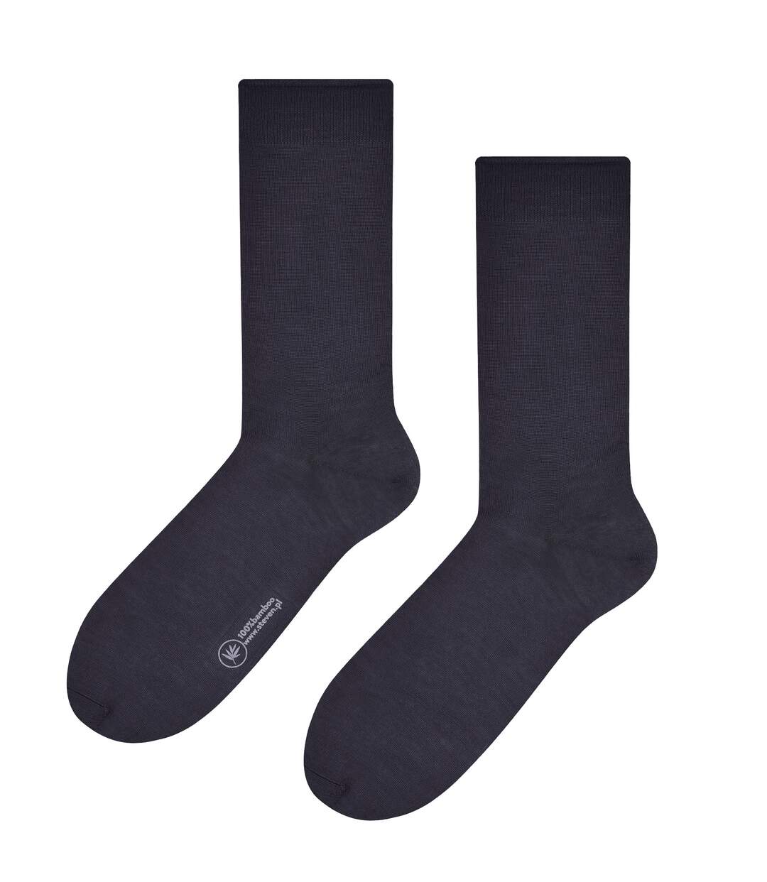 Steven - 1 Paire Hommes Chaussettes Bambou Mi Mollet Unies