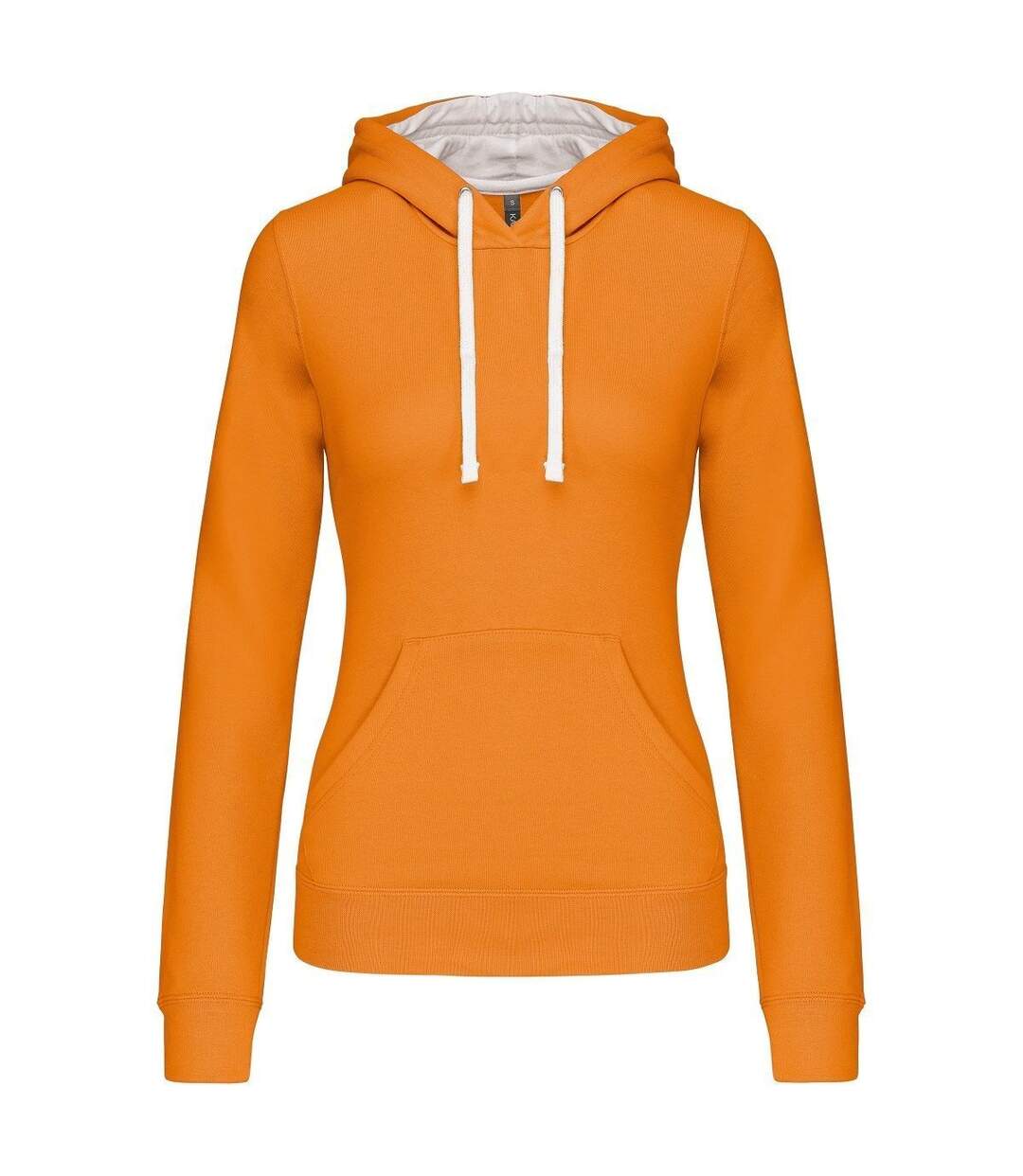 Sweat à capuche contrastée - Femme - K465 - orange et blanc