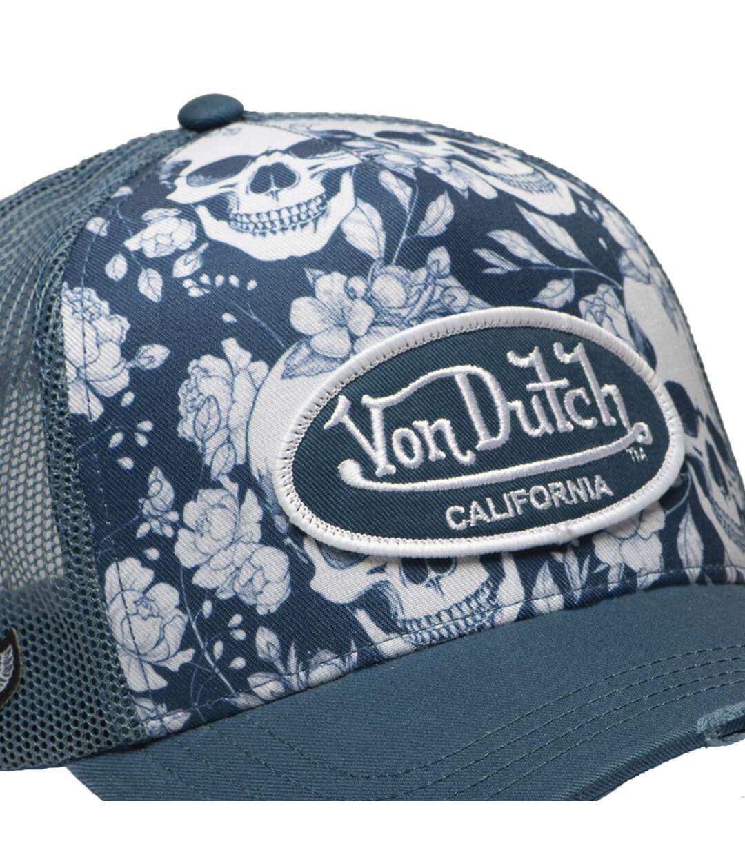 Casquette trucker avec filet Print Skull Vondutch-3