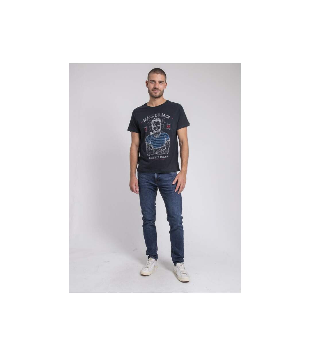 T-shirt col rond pur coton JAMEKONG-4