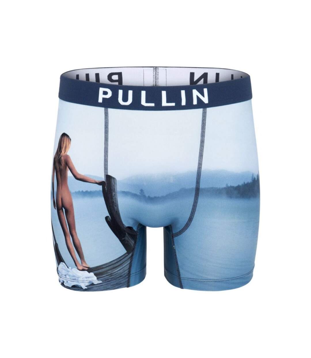 PULL IN Boxer Long Homme Microfibre BAINDEMINUIT Bleu-1