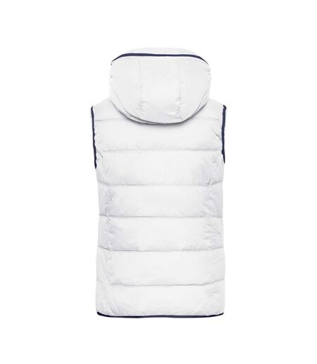 Veste Sans Manches Maritime Homme Blanc Bleu Marine James And Nicholson