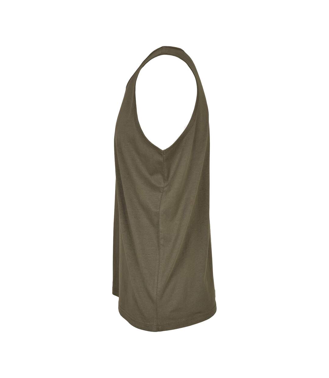 Débardeur Motif/style Uni Homme Olive Build Your Brand-3
