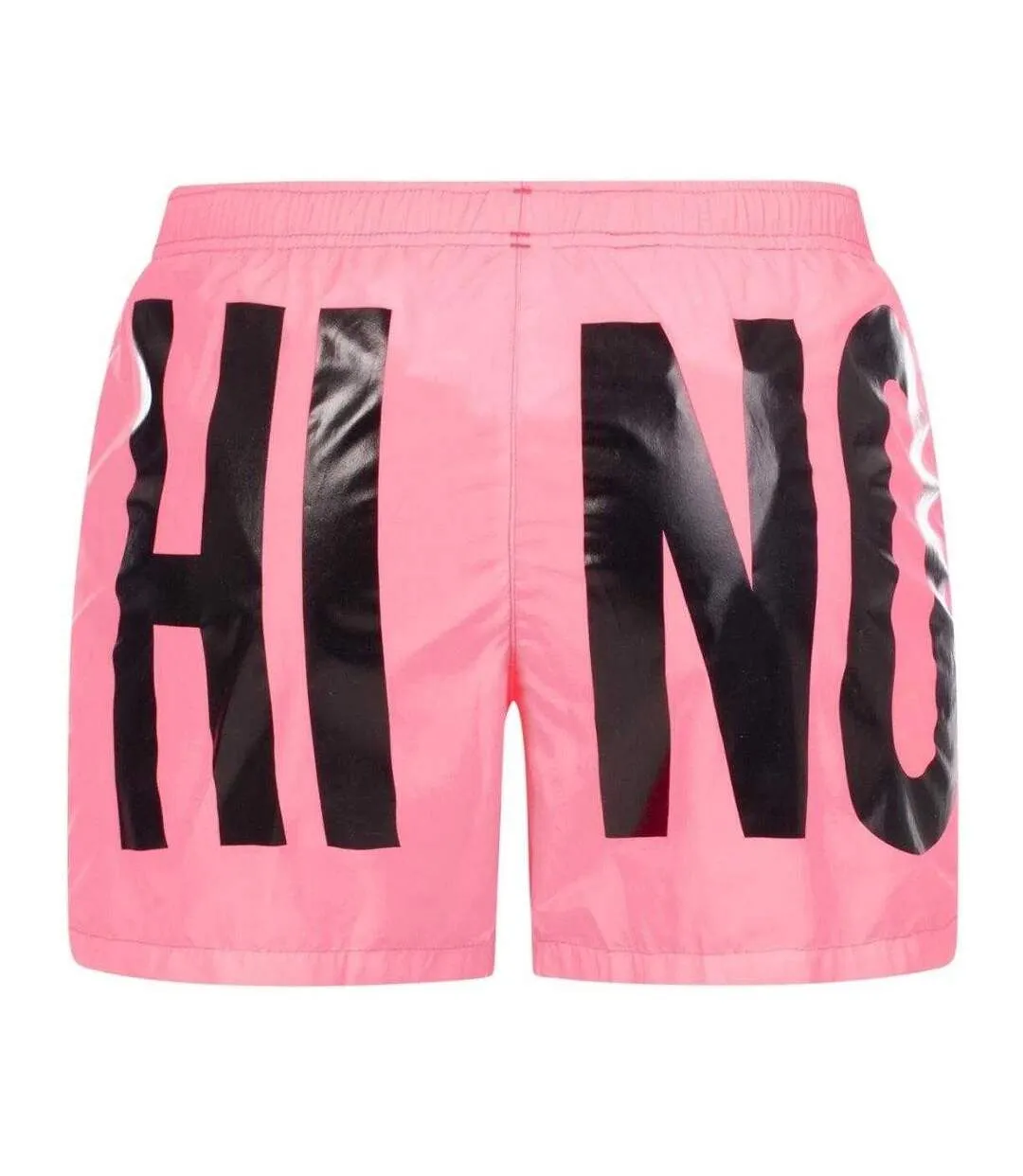Mens Logo Polyester Swim Shorts Bright Pink Moschino-2