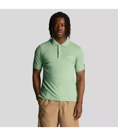 Polo Motif Brodé Homme Vert Clair Lyle & Scott