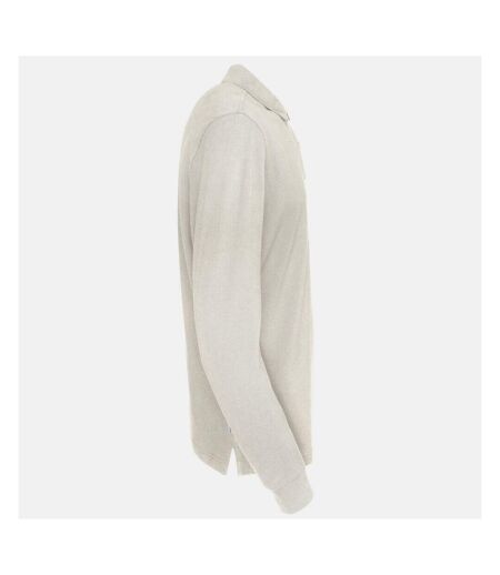 Cottover Mens Pique Long-Sleeved T-Shirt (Off White) - UTUB525