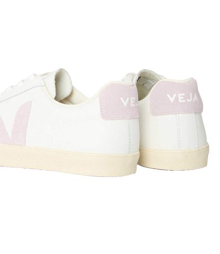 Womens/ladies Esplar Leather Court Trainers White Veja