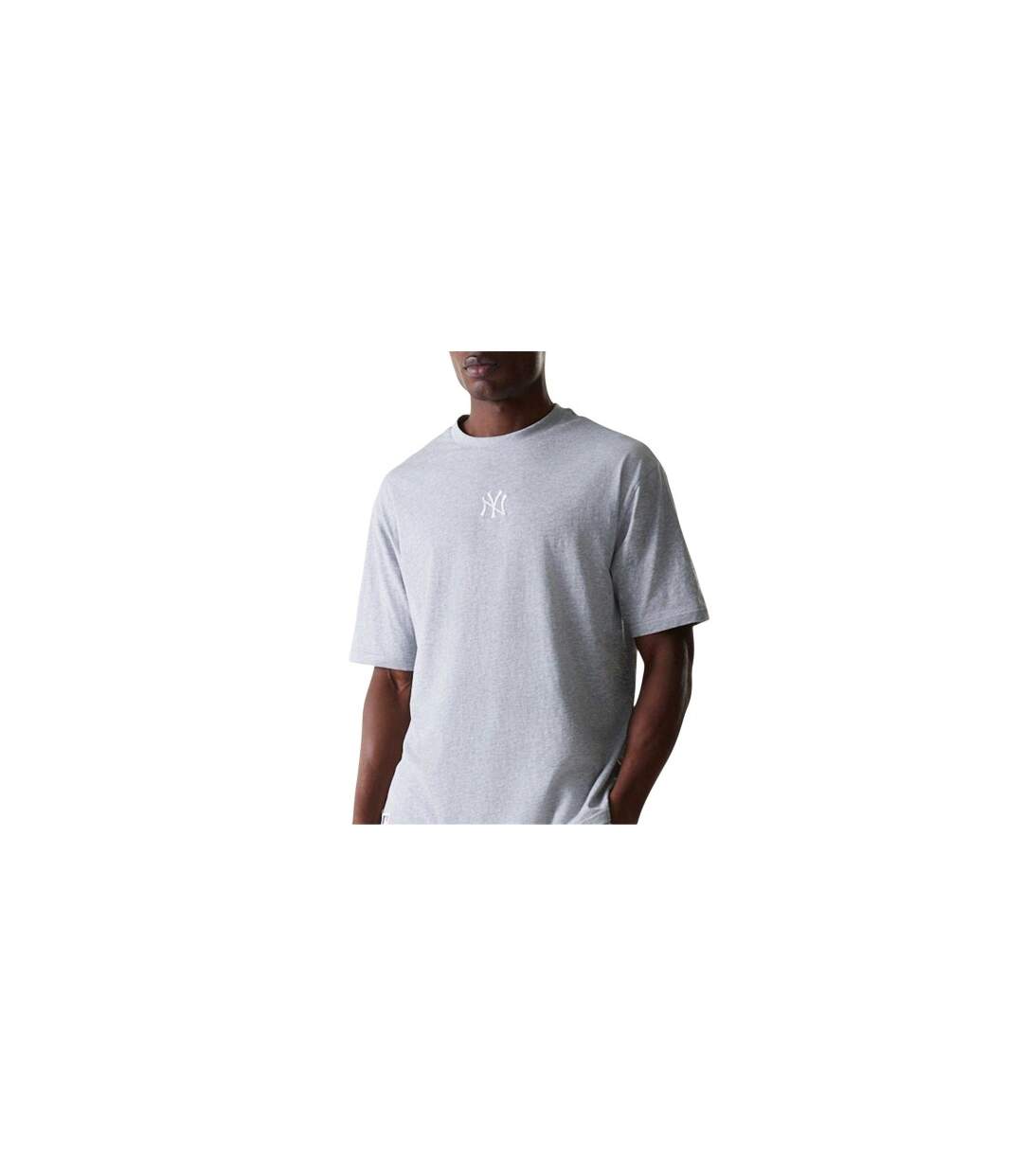 T-shirt Motif/style Logo Brodé Femme Gris Chiné New York Yankees-1