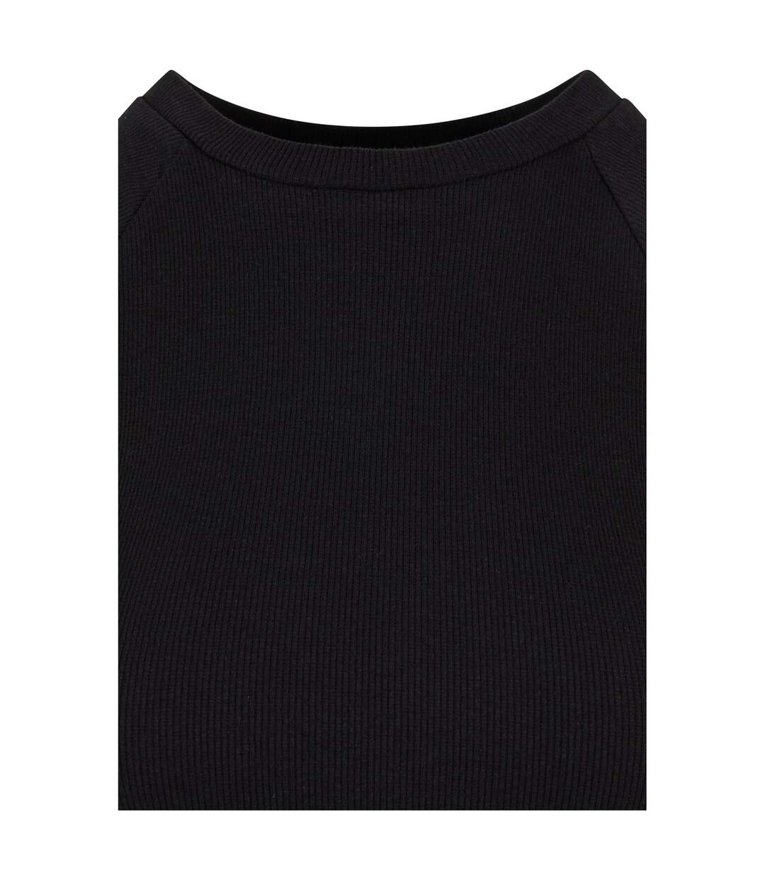 Womens/ladies Ribbed Skater Dress Black Urban Classics-4