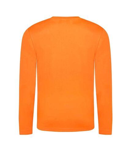 AWDis Cool Mens Moisture Wicking Long-Sleeved T-Shirt (Electric Orange)