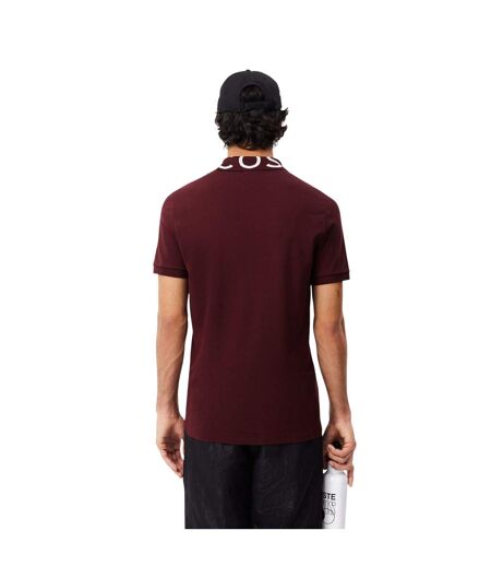 Polo Movement Homme Rouge Bordeaux Lacoste