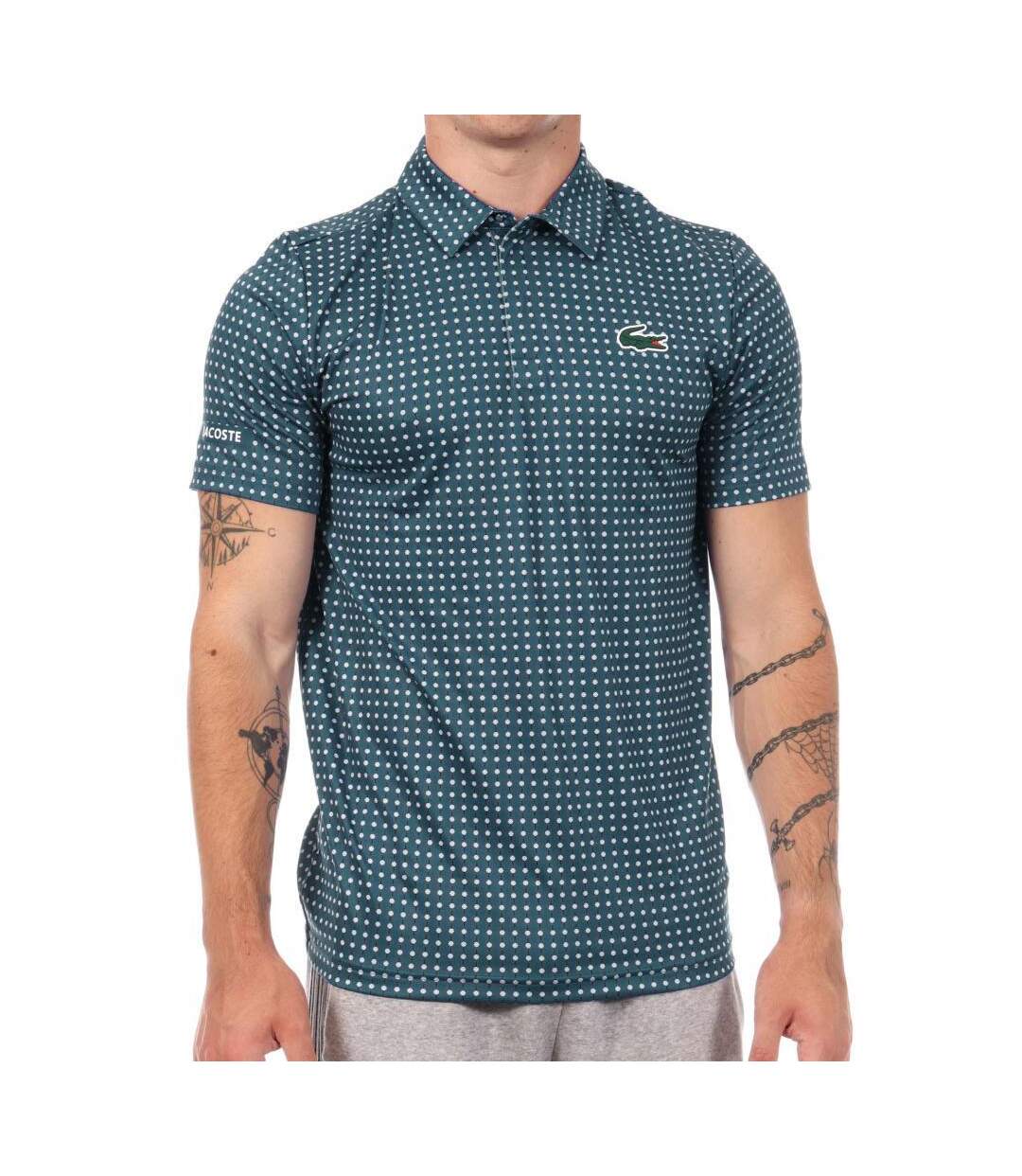 Polo bleu moyen homme lacoste dh5348-1