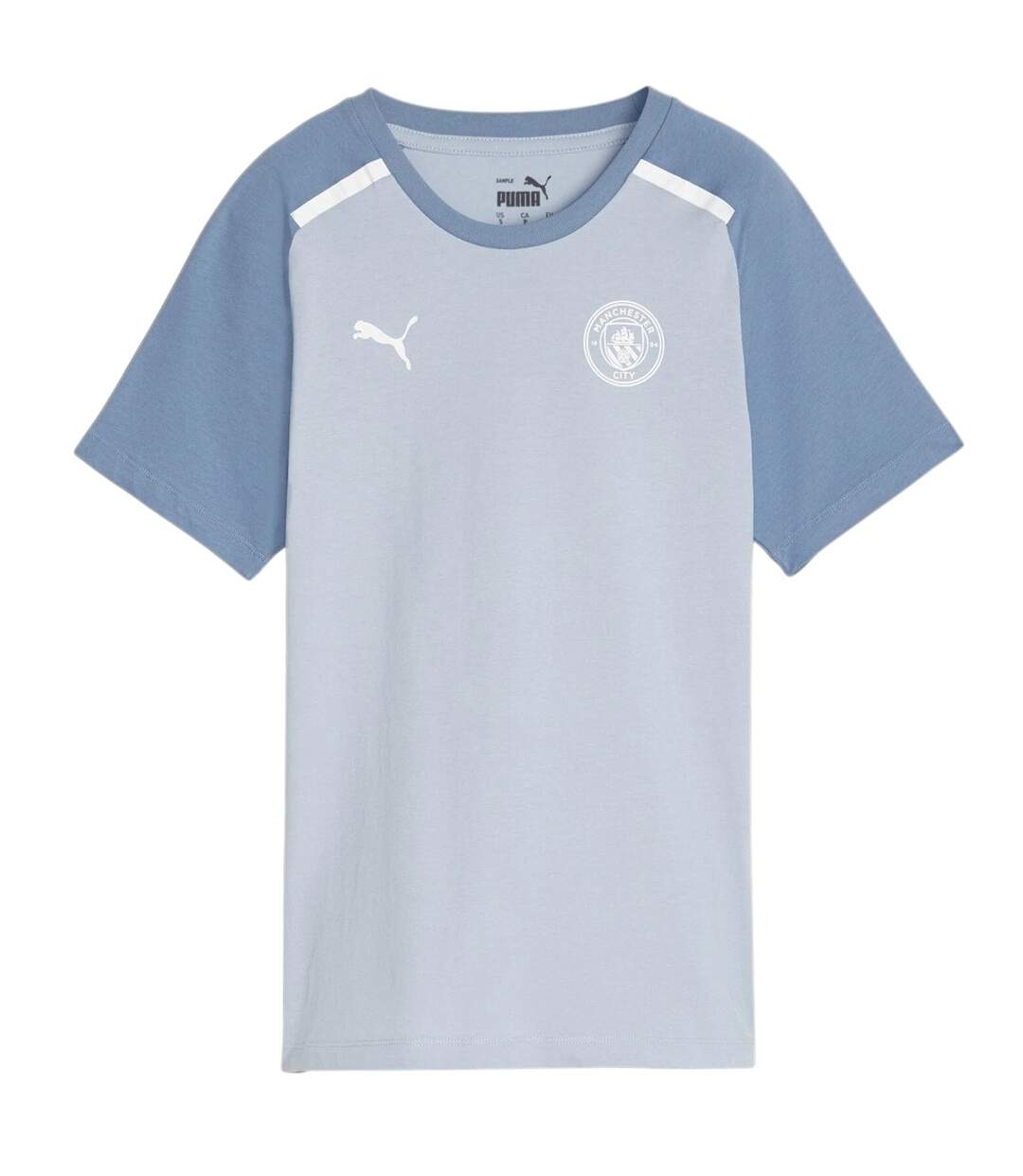 T-shirt Motif/style Manchester City Fc Homme Bleu Délavé Puma-1