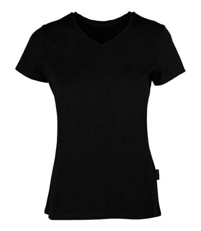 T-shirt manches courtes col V - Femme - HRM202 - noir