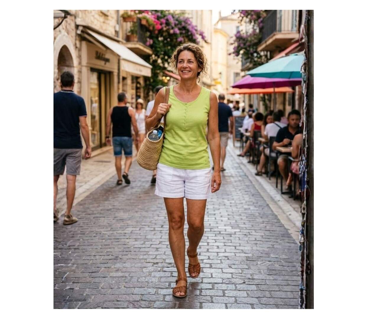 Débardeur femme DALTON3 MAYFLOWER – Top col tunisien en coton flammé pour une fraîcheur absolue-5