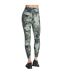Womens/ladies Go Flex Ribbed Leggings Green Skechers-2