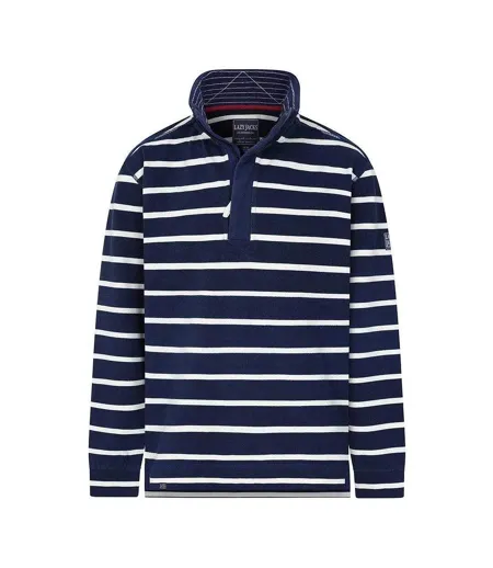 Sweat Motif/style Rayures Contrastées Homme Bleu Mer Lazy Jacks