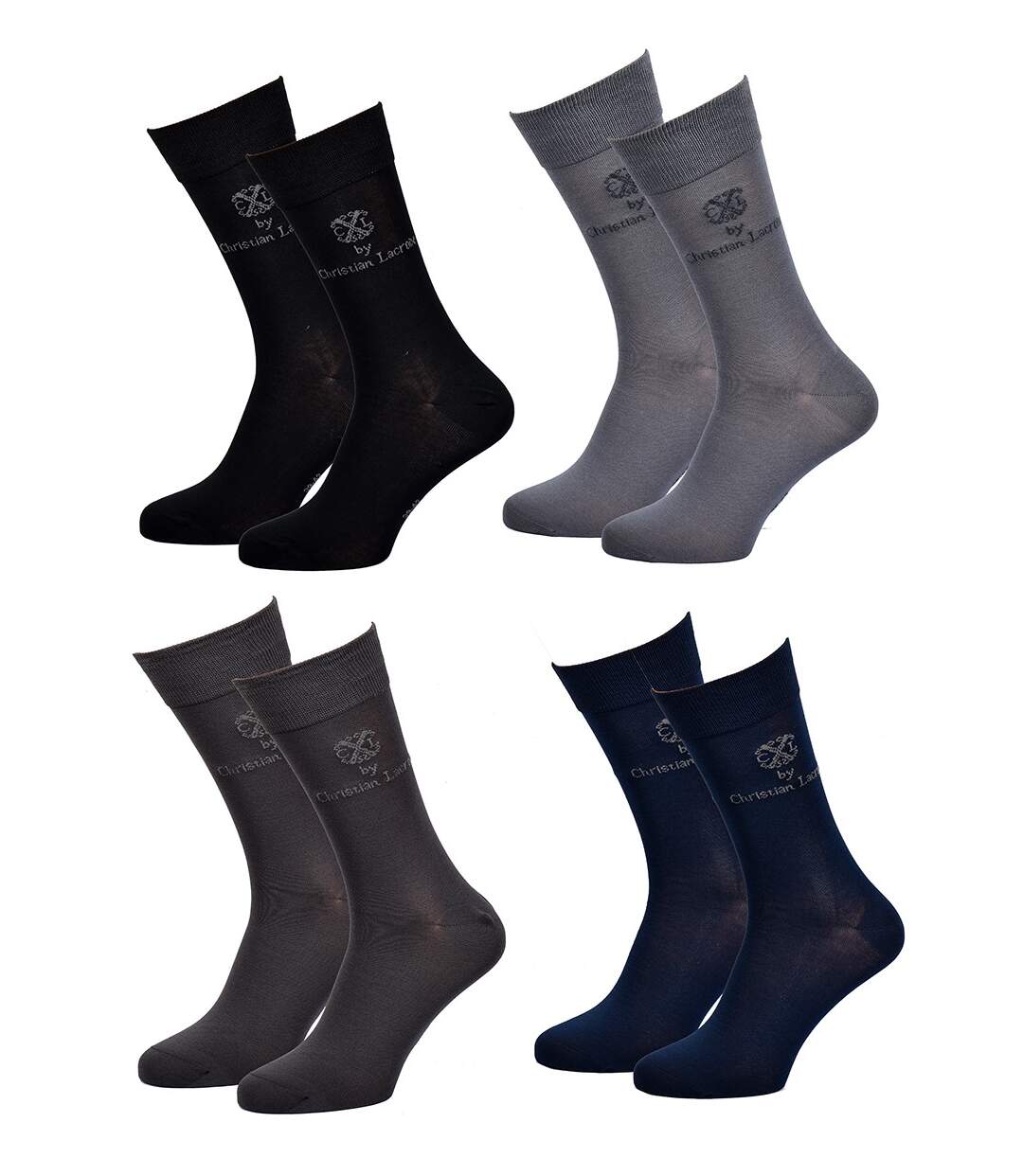 Chaussettes homme CHRISTIAN LACROIX en Coton -Assortiment modèles photos selon arrivages- Pack de 4 Paires CXL Coton Mercerisé-1