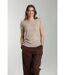 Tee shirt col rond manches courtes femme Marine Taupe Clair | Gerard Pasquier-4