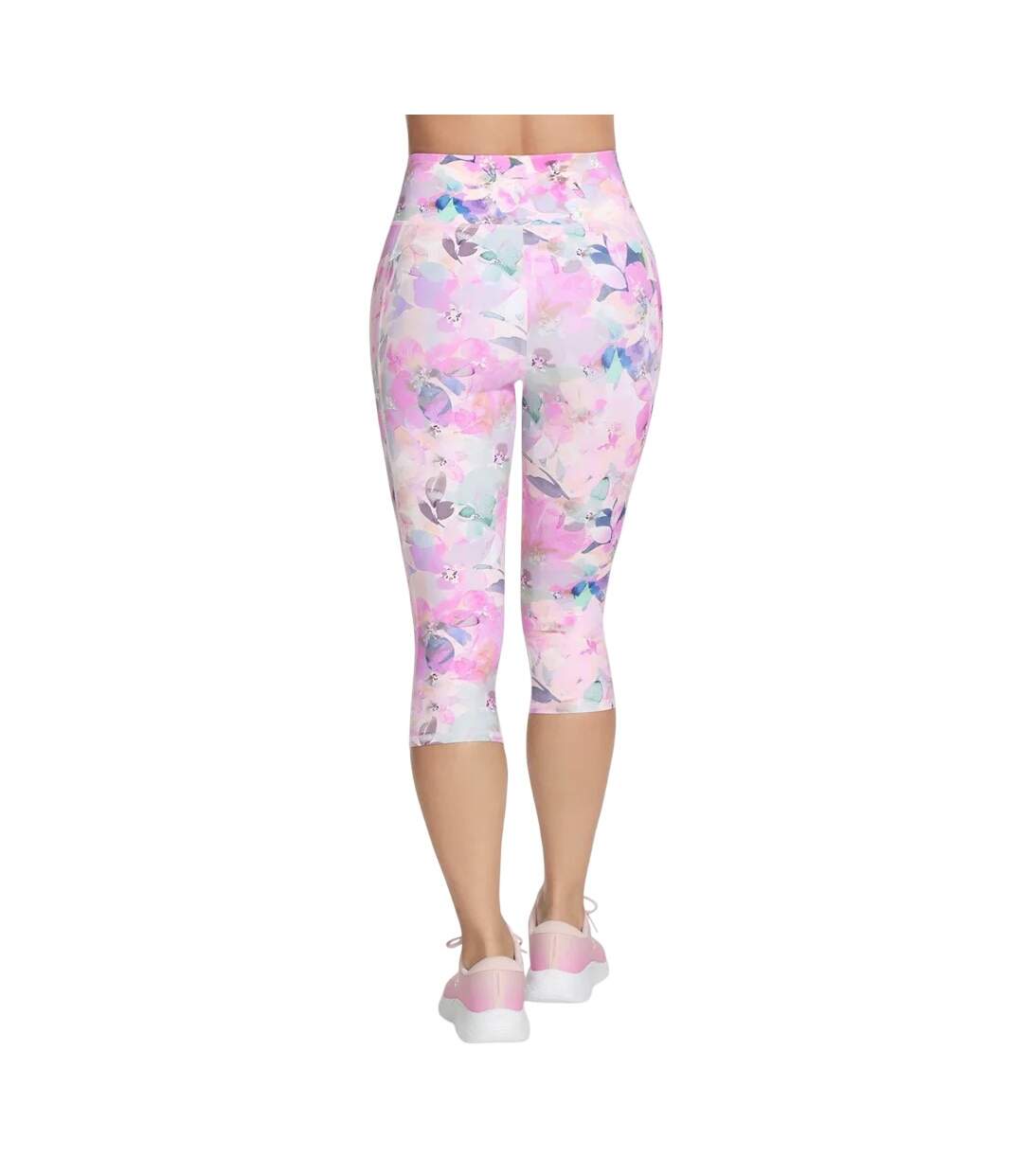Womens/ladies gowalk seascape floral capri coral/multicoloured Skechers-2