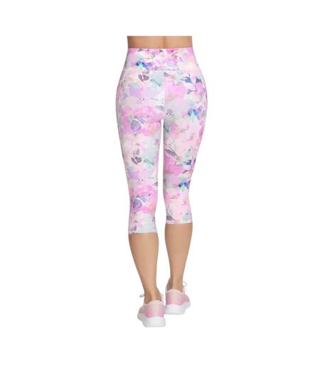 Womens/ladies gowalk seascape floral capri coral/multicoloured Skechers