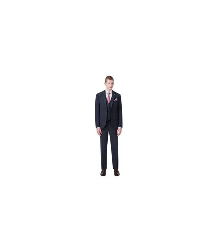 Mens Slim Waistcoat Navy Twisted Tailor
