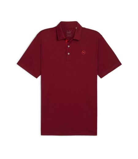 Polo de golf rouge homme puma pure solid