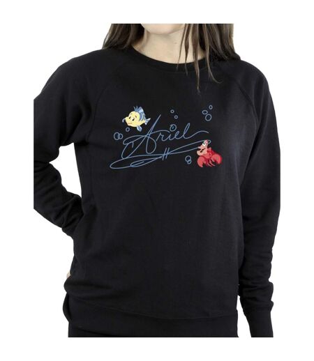 Disney Sweatshirt Ariel The Little Mermaid Femme/Ladies (Noir) - UTBI23429