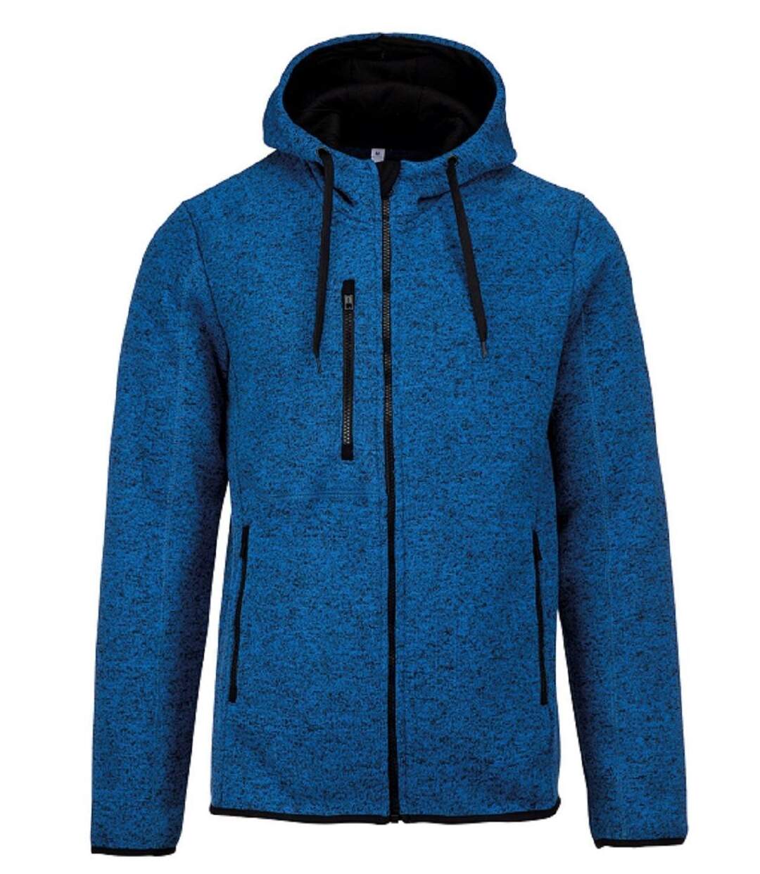 Veste à capuche chinée - Homme - PA365 - bleu roi mélange-1