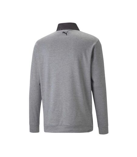 Mens Cloudspun Colour Block Jumper Black Puma