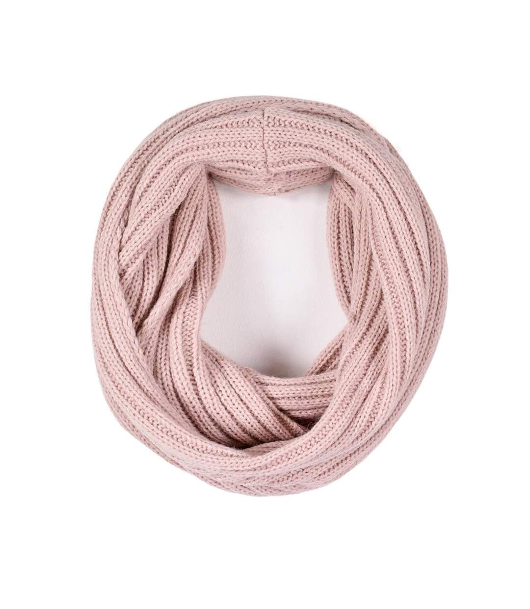 Snood et bonnet Optima - Couleur - Rose - Fabriqué en europe