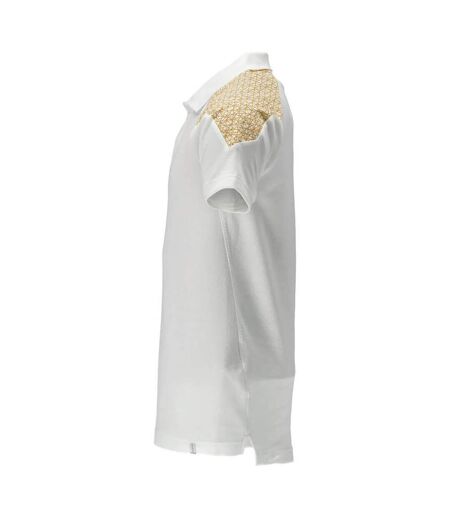 Polo Food & Care Homme Blanc Jaune Or Mascot
