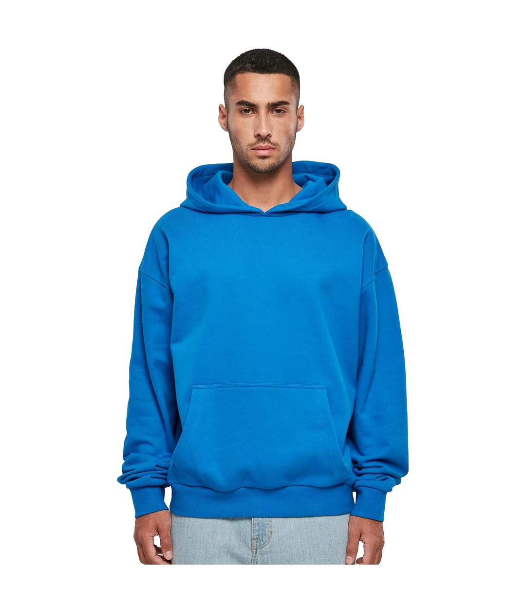 Sweat à capuche homme bleu cobalt Build Your Brand-4