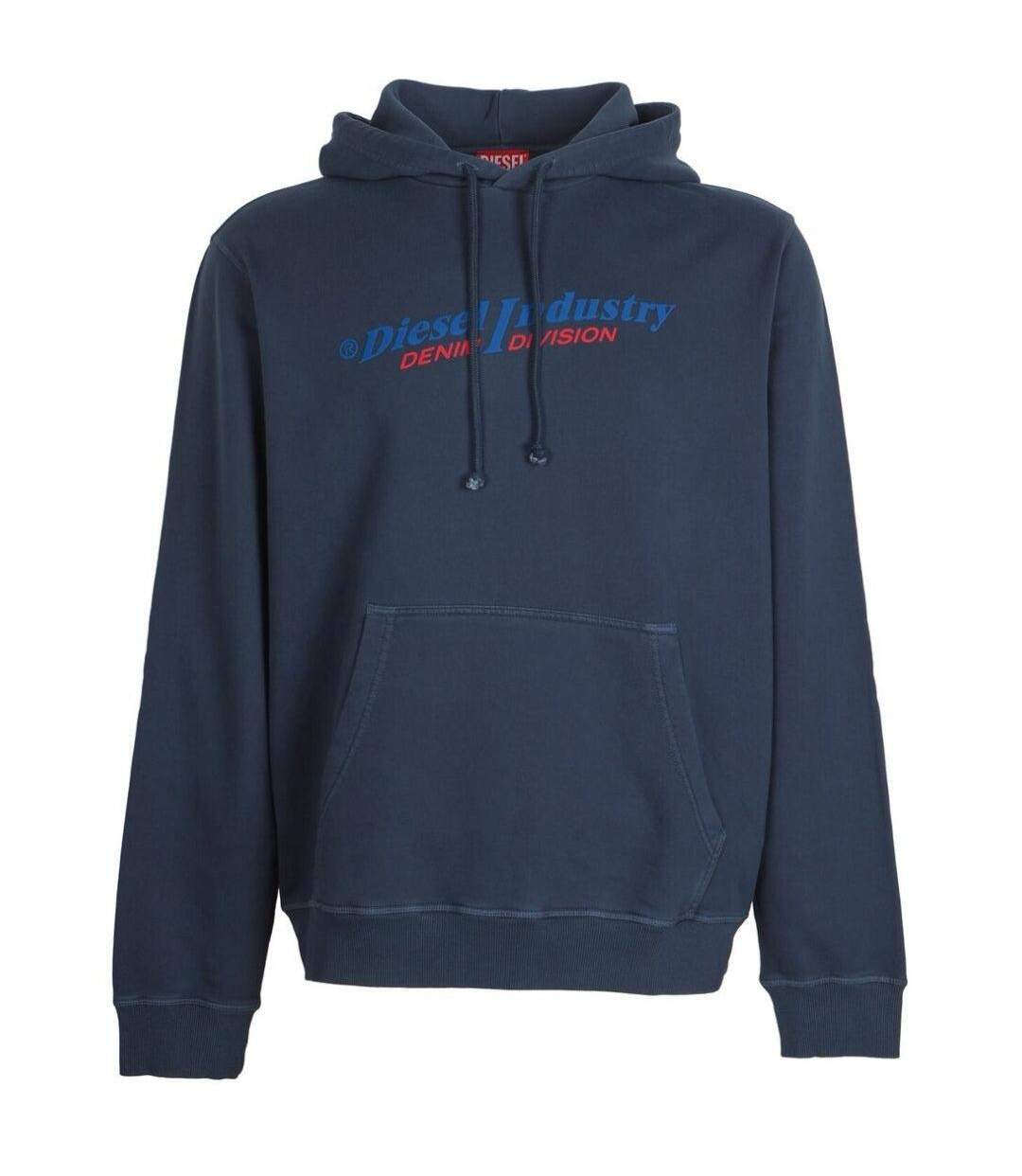Sweat À Capuche Industry Denim Division Homme Bleu Marine Foncé Diesel-1