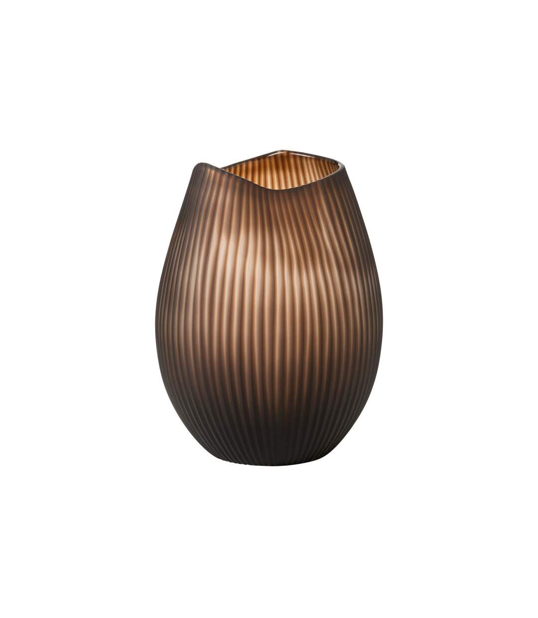 Vase Design Ligne Octave 31cm Marron