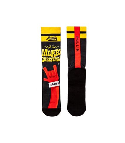 PULL IN Chaussettes Homme Microcoton XMASPARTY Noir Rouge