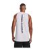 Mens Baseline Tank Top White Black Under Armour-3