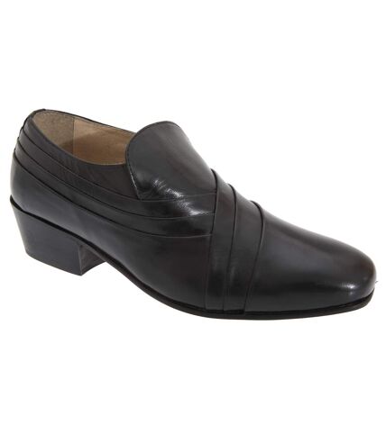Montecatini Mens Pleated Vamp Softie Leather Shoes (Black) - UTDF862