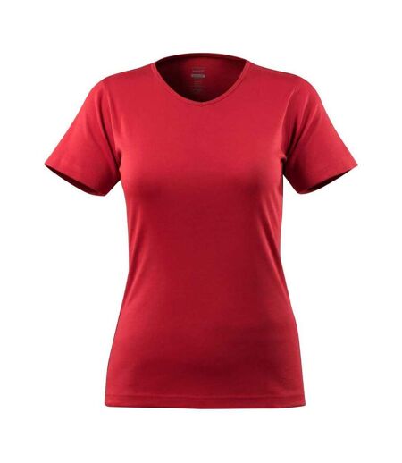 Womens/ladies Crossover Nice T-shirt Red Mascot