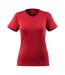 Womens/ladies Crossover Nice T-shirt Red Mascot-1