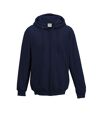 Awdis Plain Mens Hooded Sweatshirt / Hoodie / Zoodie (New French Navy) - UTRW180