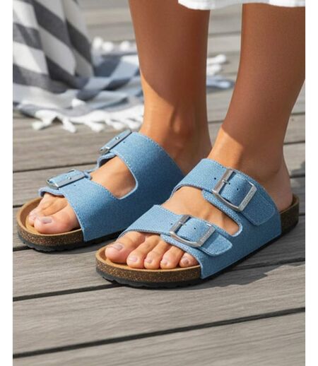 Isotoner Sandales femme à doubles brides ultra confortables