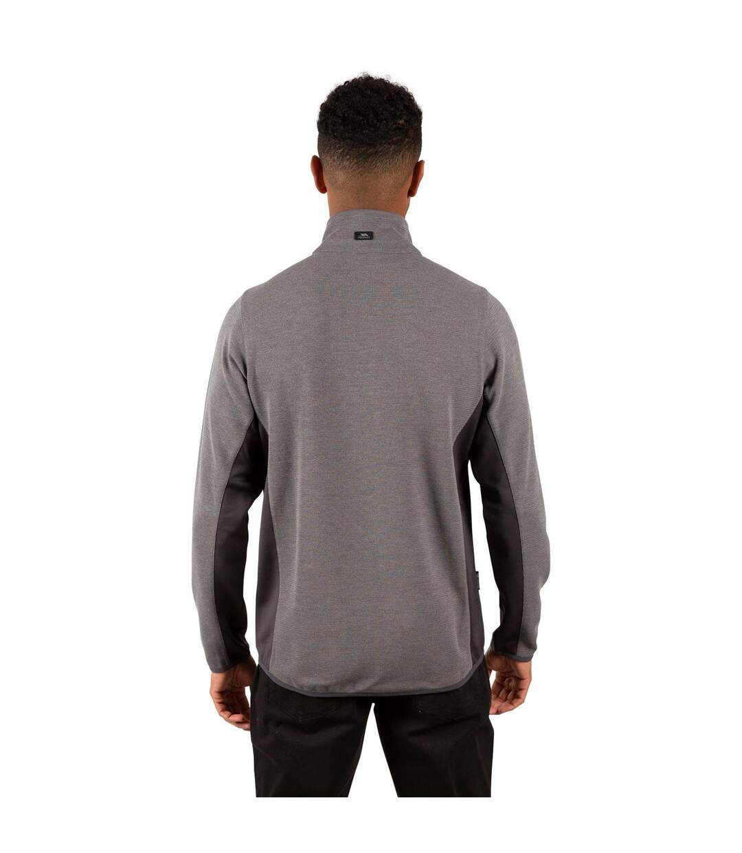 Mens Wotterham Mock Neck Long-sleeved Top Storm Grey Trespass-4