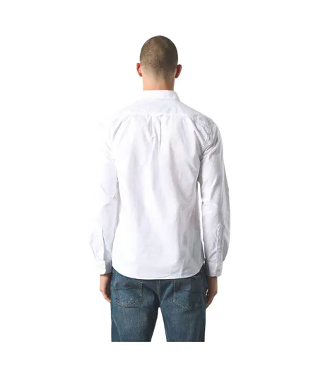 Mens Paisley Lined Button-down Shirt White Pretty Green