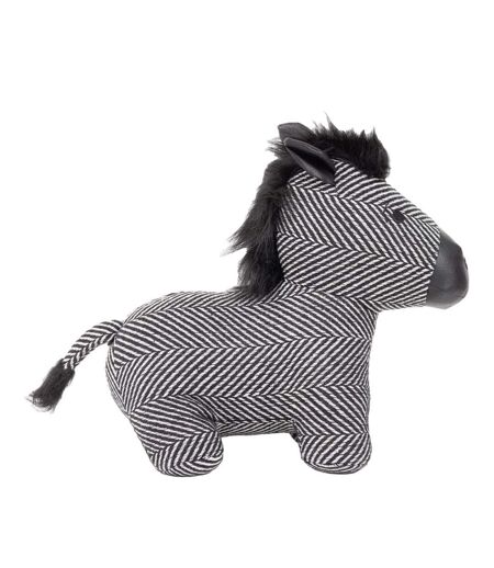 Jacquard zebra doorstop one size black Paoletti