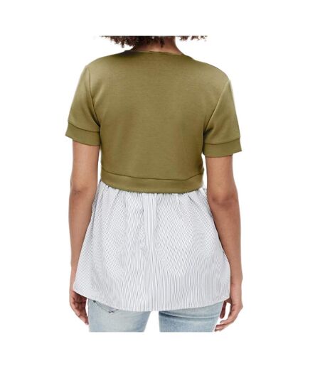 Blouse de grossesse et allaitement kaki femme mamalicious jennifer
