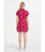 Robe courte taille nouée, fleurs brodées-2