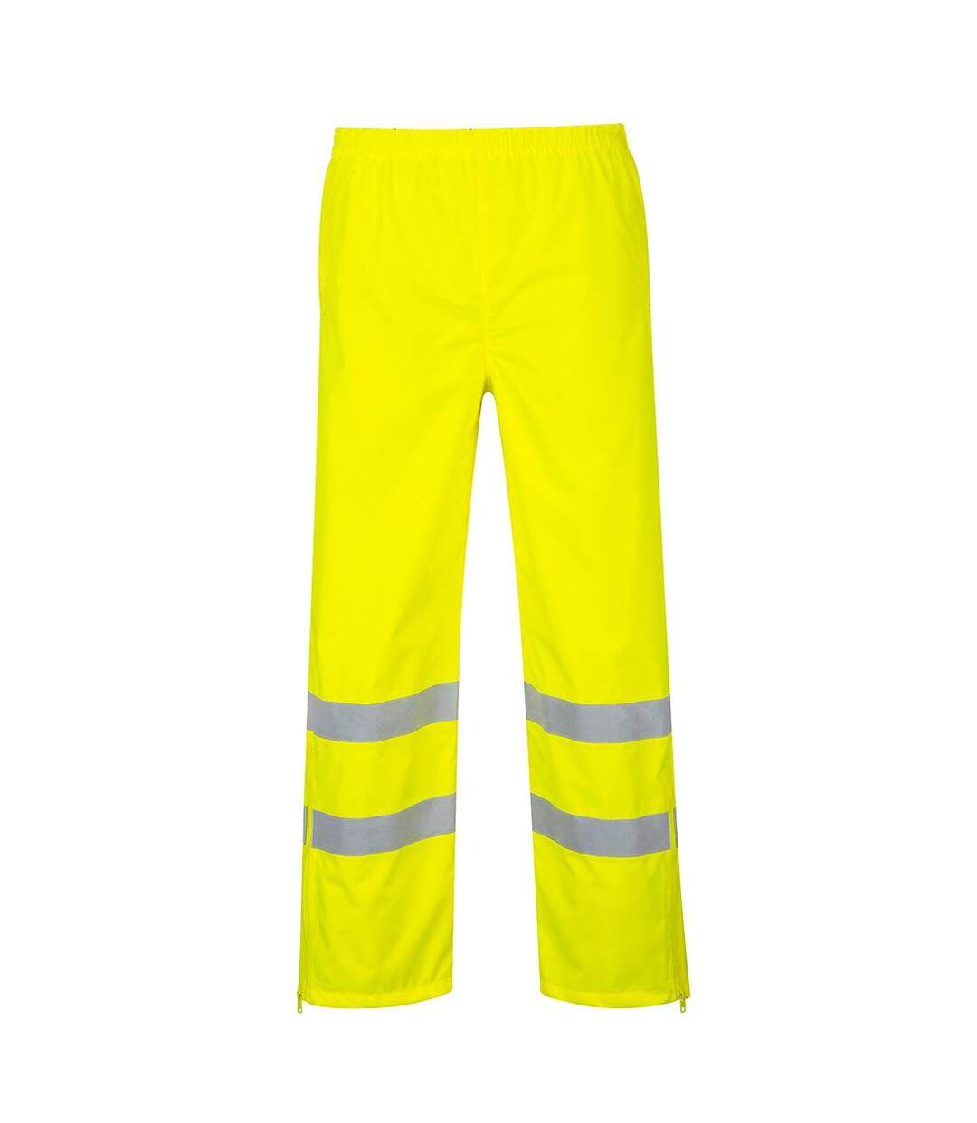 Mens hi-vis breathable rain trousers yellow Portwest-1